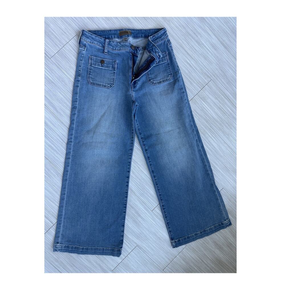 KUT from the Kloth High Rise Wide-Leg Blue Denim Medium Wash Women's Jeans 6